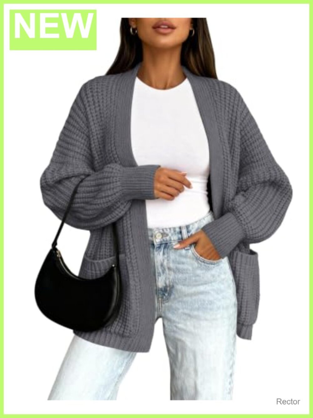 Chunky Knit Cardigan Sweater with Pockets Oversized Slouchy